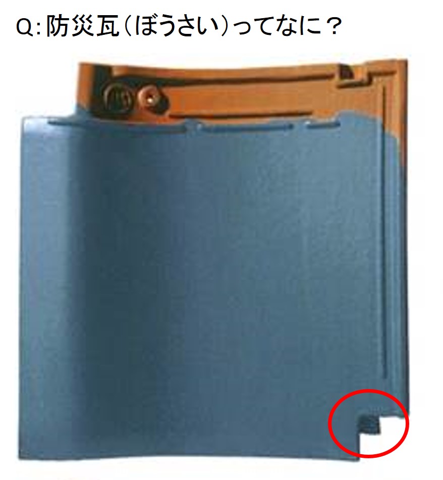 防災瓦（ぼうさい）ってなに？ Q054～ 図解 屋根に関するQ&A | 三州瓦