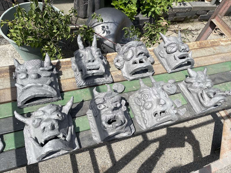 土瓦製鬼瓦 鬼瓦(土瓦製)